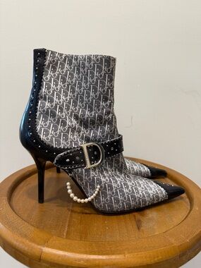Christian Dior Vintage D-Trick Monogram Boots